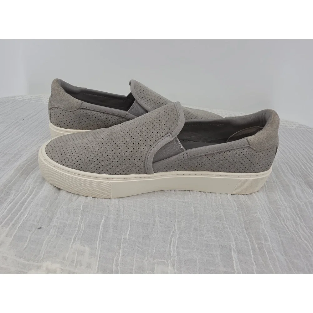 Women's UGG Abies Gray Suede Slip-On Sneakers Size 8 EU 39 Comfort Shoes Flats